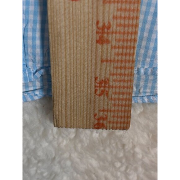 Peter Millar Mens Blue Checkered Dress Shirt Size M - Picture 10 of 16